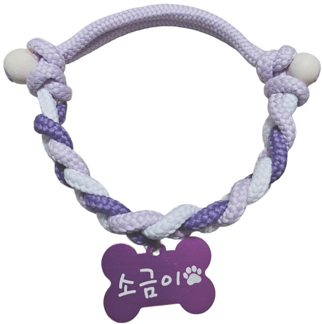 MUNG 파라코드 튼튼한 강아지 고양이 목걸이 인식표, 1개, 10.블루베리요거트