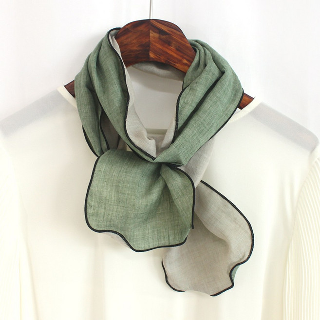 가볍고 심플한 롱슬림 무지 투톤스카프 머플러 남성 여성 공용