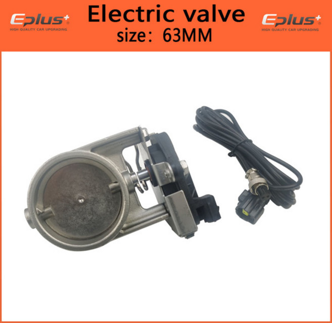 EPLUS 자동차 배기관 전자 밸브 키트 범용 멀티 앵글 모드 51 63 76MM 컨트롤러 장치 원격 스위치, [10] valve 63mm