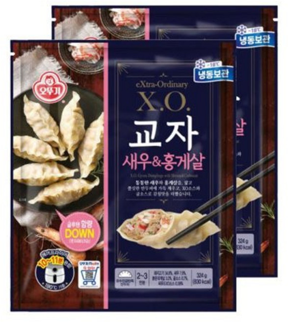 오뚜기 X.O. 교자 새우홍게살, 324g, 2개
