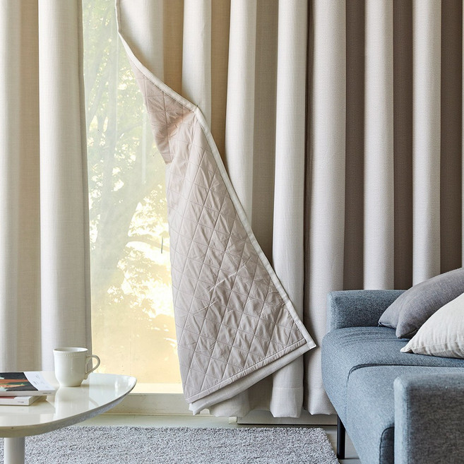 모던하우스 온 와우 린넨스타일 3중방한 아일렛 3도씨커튼