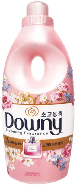 다우니 7일간 피어나는 향수 초고농축 섬유유연제 스프링가든 러브 1L 본품 용기, 1개