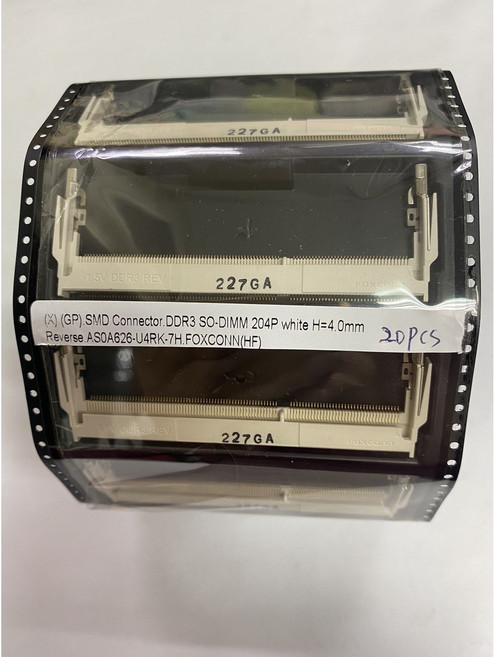 FOXCONN 接插件 DDR3 SO-DIMM 204Pin H=4.0mm, 1個