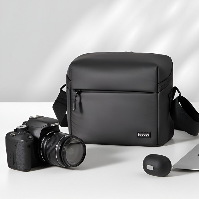 마켓세일러 카메라 가방 데일리 숄더백 캐논 소니 후지 니콘 미러리스 호환, 1개, 데일리숄더백-블랙