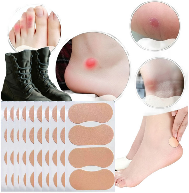 군인 물집 방지 패드 발 보호 쿠션 테이프, 40개