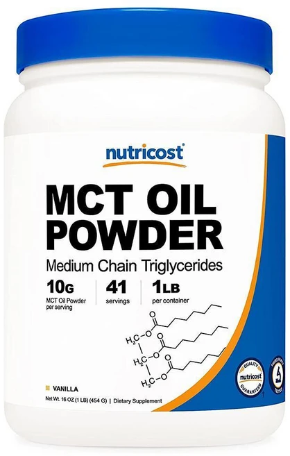 뉴트리코스트 프리미엄 MCT 오일 파우더 바닐라, 1개, 454g - 쿠팡