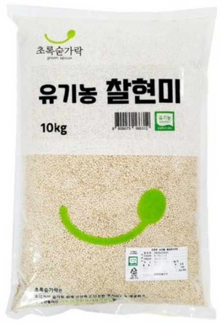 초록숟가락 유기농 찹쌀현미, 10kg, 2개