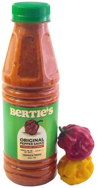 강렬 매운맛 소스 핫칠리소스 버티 오리지널 페퍼 10온스/300ml | 훌륭 맛과 신선 트리니다드 모로가 레드와 스카치 보닛 옐로우 페퍼로 만든 집에서 맛, Original Pepper 500ml/17oz