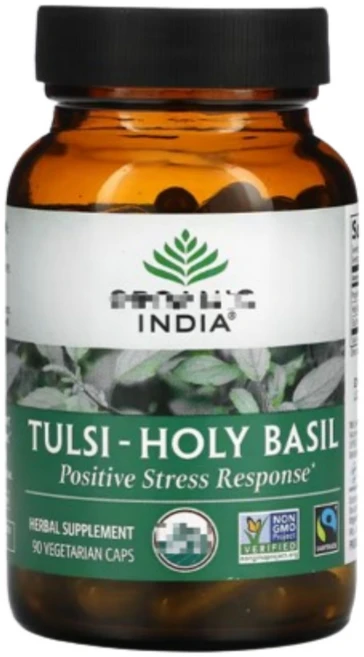 ORGANIC INDIA Tulsi Holy Basil 올가닉 인디아 툴시 홀리 바질 90정, 90캡슐, 1개 - 쿠팡