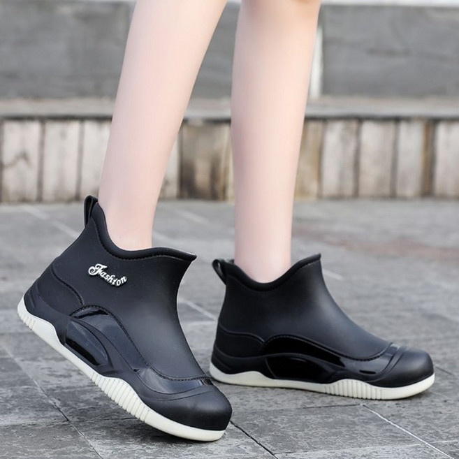 디아쿠아 리리 발볼 넓은 베이직 캐주얼 숏 레인부츠