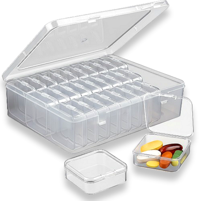 인헨스몰 약통 한달 정리 투명 케이스, 1개