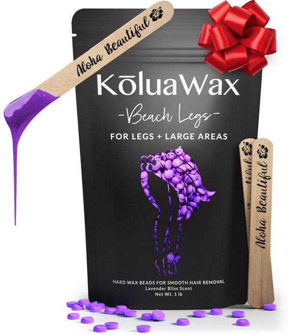 제모용 콜루아왁스 하드 왁스 비드 대형 어플리케이터 왁스 브라질산 거친 및 헤어 뒷가슴 바다 리필 1파운드 얼굴 겨드랑이 및 서핑 포뮬러 소금 스틱 10개 워머용 왁싱, Lavender Bliss, 16 Ounce (Pack of 1), 1개
