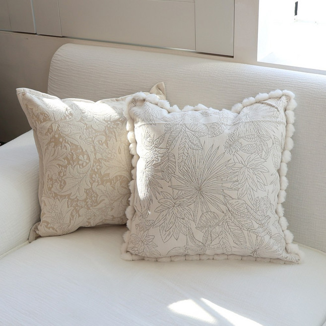 오라이프샵 북유럽 모던 프렌치 쿠션커버 핸드메이드