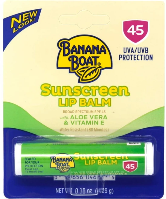 바나나보트 선스크린 립 밤 SPF45 4.25g, Aloa Vera & Vitamin E, 1개 - 쿠팡