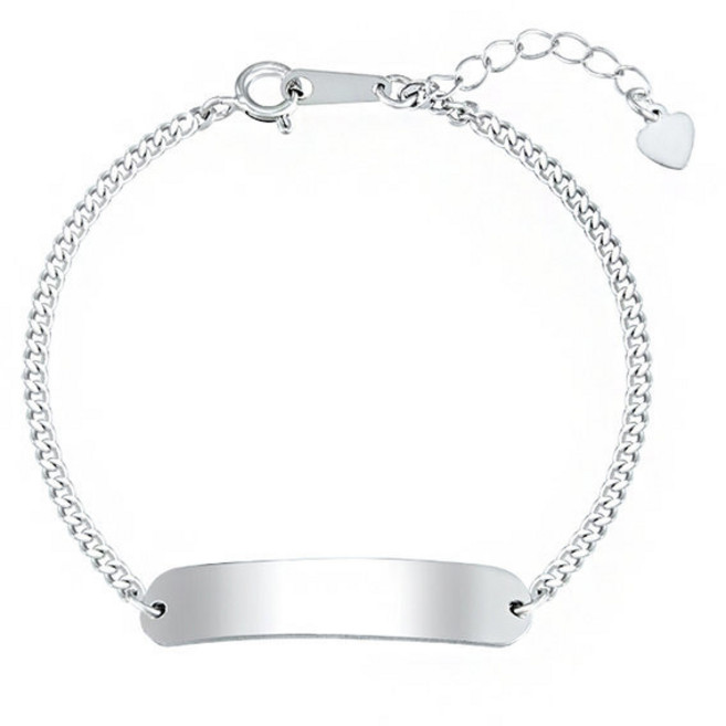 실버925 미아방지 팔찌 양면무료각인 실버바 순은바, 실버, 1개