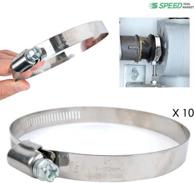 스텐 호스밴드 54~100mm (4인치) 클램프 반도 물 호스조임, 1세트