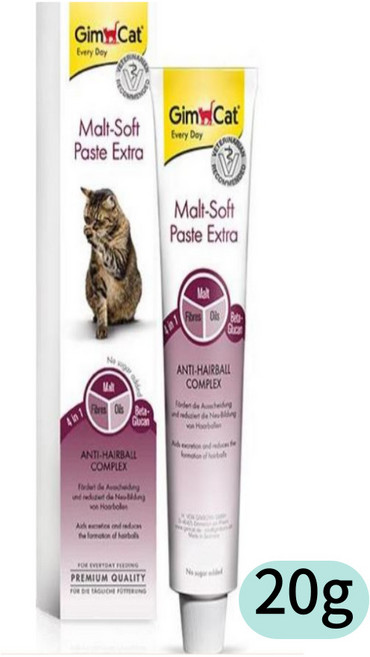 짐펫 짐캣 몰트소프트 20g 고양이 영양제(26/9월), 헤어볼, 1개