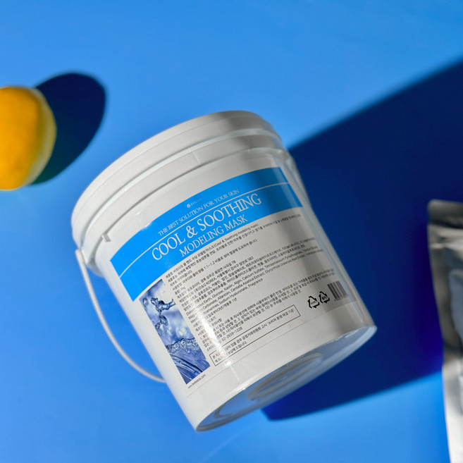 쿨링 수딩 모델링팩 피부과 여드름 압출 후 진정 콜라겐 히알루론산 1kg 팩도구 세트, 1개, 1개입