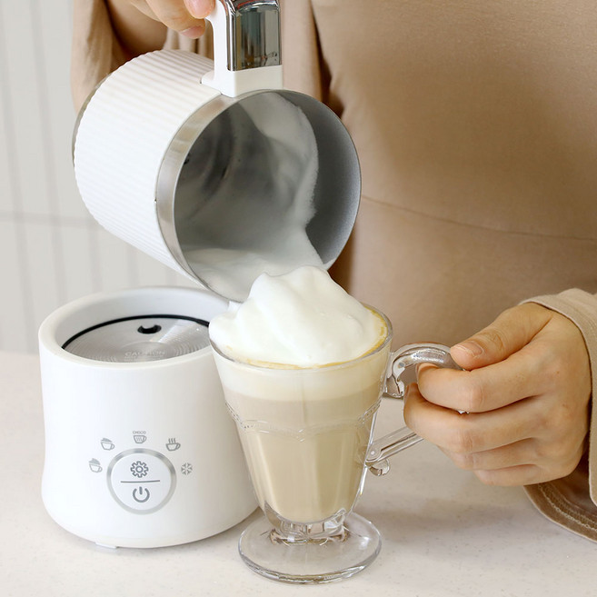 라헨느 밀크폼 자동 우유거품기 LHN-MK500W, 화이트