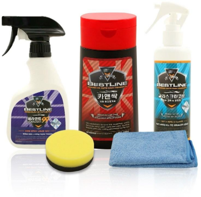 카앤싹 자동차코팅 유리세정 자동차 흠집제거, 1세트