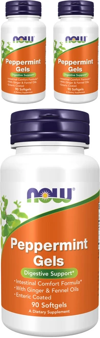 나우푸드 페퍼민트 젤 소프트젤, 3개, 90정 - 쿠팡