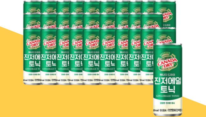 [코카-콜라]캐나다드라이 진저엘/진저에일 250ml x 30개/묶음배송