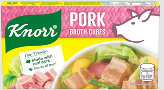 KNORR PORK BROTH CUBES 크노르 라면 국물베이스 돼지육수 큐브, 1개, 60g