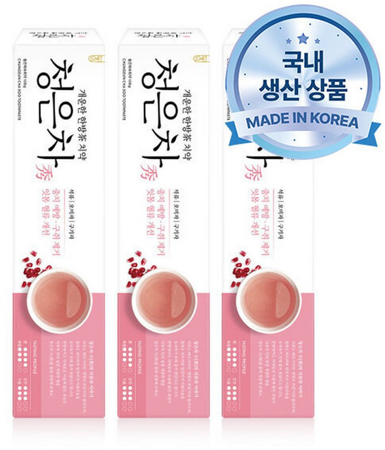 2080 청은차 선 치약 120gx3입, 120g, 1개