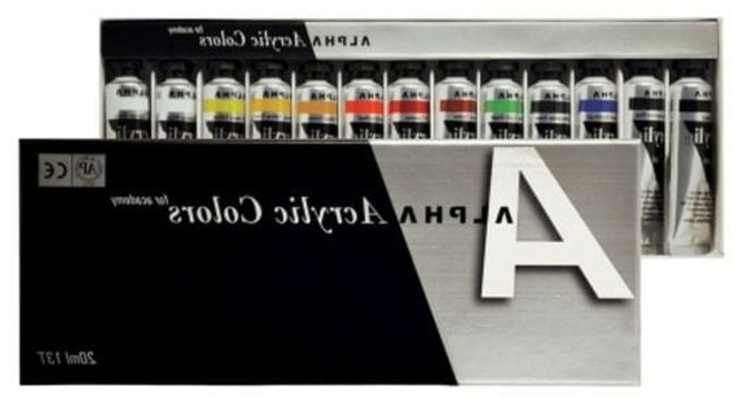 자재 알파 미디엄바디/실버 아크릴물감 13색 미술용품 세트(1개입) 20ml 79000EA 1EA, 본상품