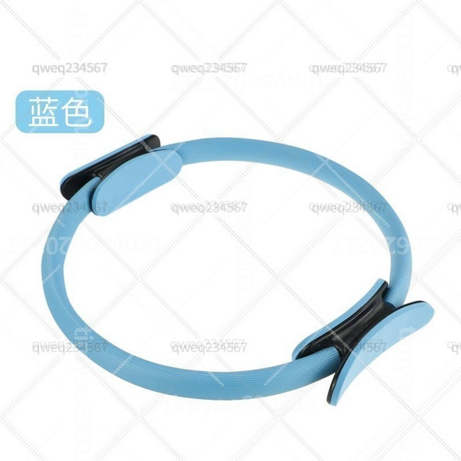 KANG ZHE 智能計數普拉提圈 附綁帶防脫 彈力健身環 盆底肌訓練器, 1個, 第一代2個裝【6kg阻力+32CM】藍色