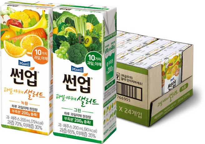 썬업 과일야채샐러드 (총24개입), 200ml, 1세트