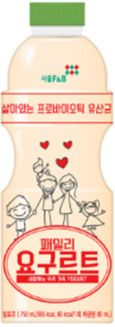 서울에프엔비 패밀리요구르트750mlX6개/냉장무배, 750ml
