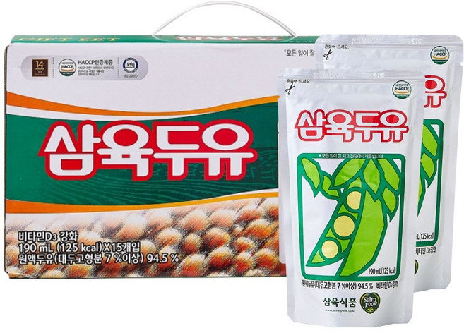 삼육두유 파우치, 190ml, 15개