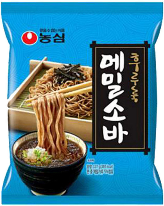 농심 메밀소바, 127g, 5개