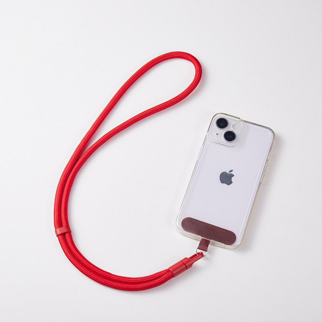 생활연구소 핸드폰 목걸이 스트랩 도난 방지 M, 1개, 레드