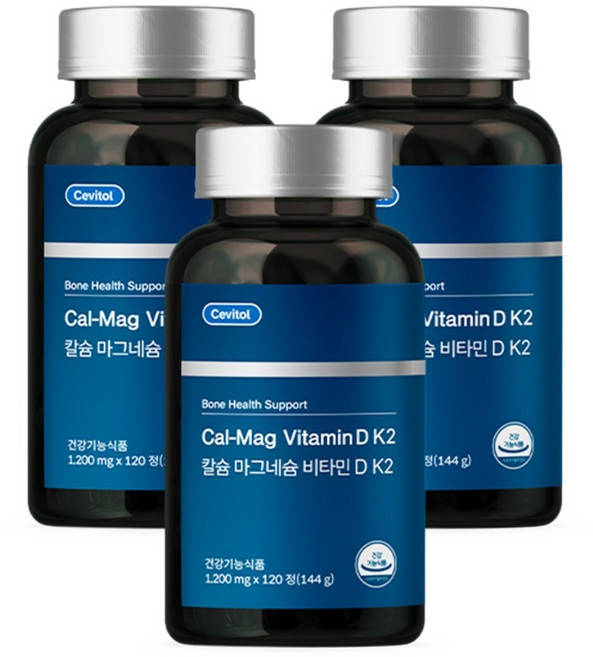세비톨 칼슘 마그네슘 비타민 D, 120정, 3개