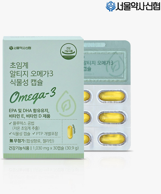서울약사신협 초임계 알티지 오메가3 식물성 캡슐, 30정, 1개