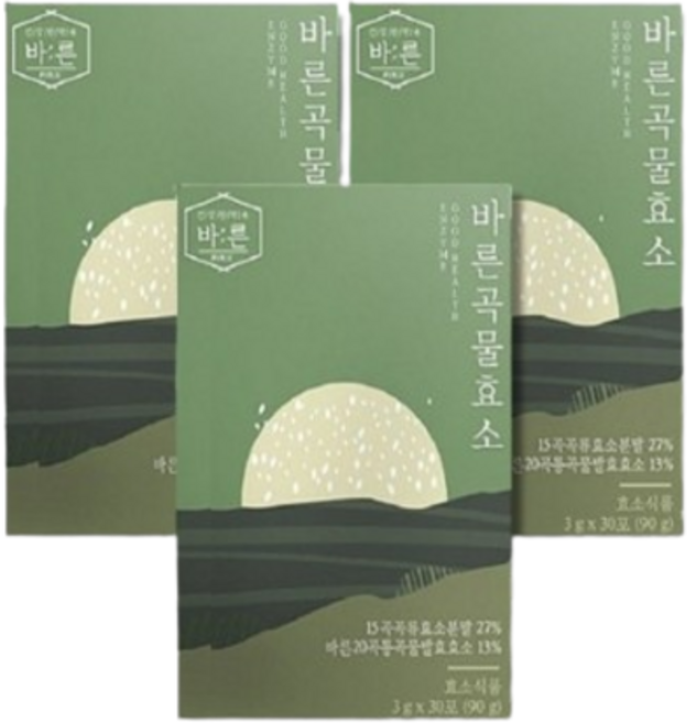 건강한약속 바른 곡물효소 누룽지맛, 90g, 3개