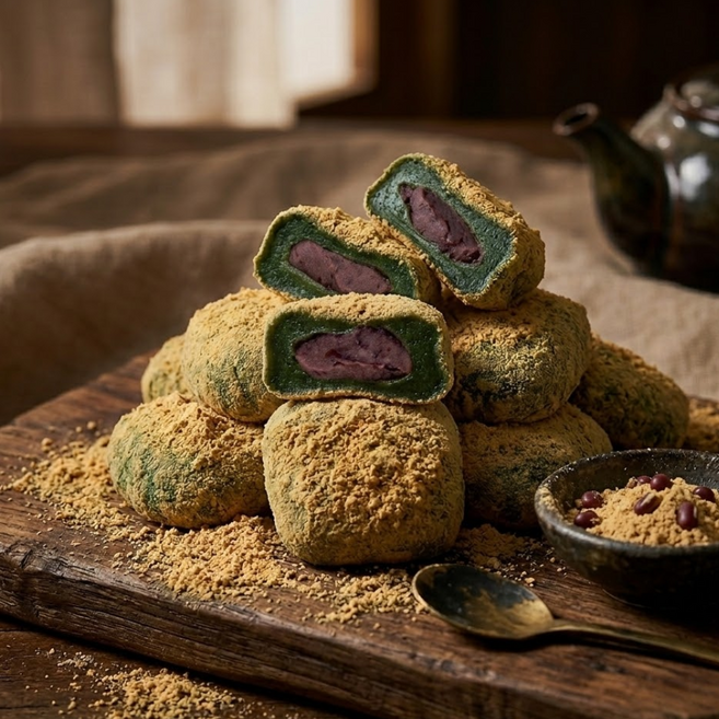 쑥개떡 콩박이 아이간식 어르신간식 영양찹쌀떡 개별포장, 1.2kg, 1개