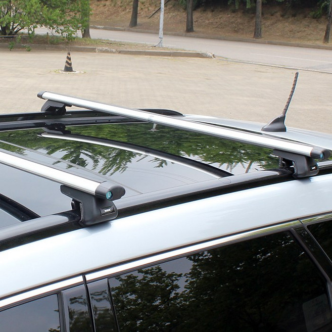휴고 CRB-4 SUV용 가로바 크로스바 캐리어 대구 경북, 1개, 실버 (1개 낱개)