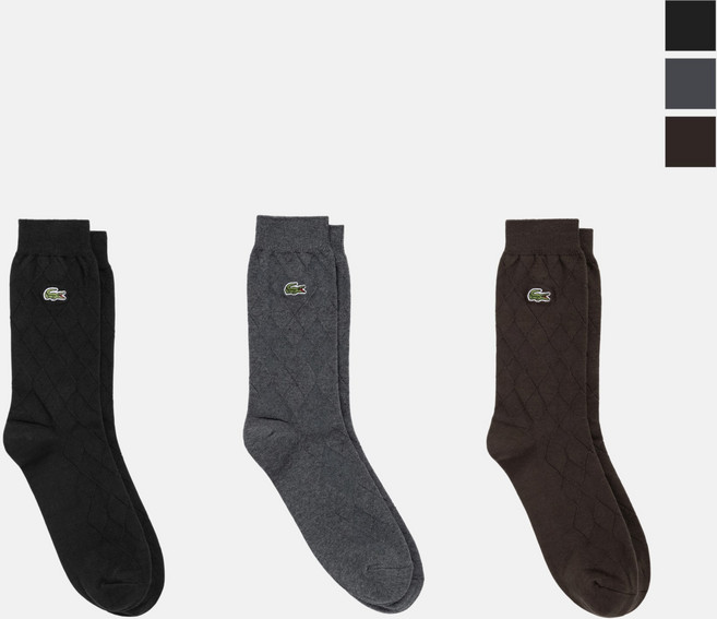 [라코스테 공식] 남성 아가일 조직감 신사 양말 L3300-55N 3종 택1