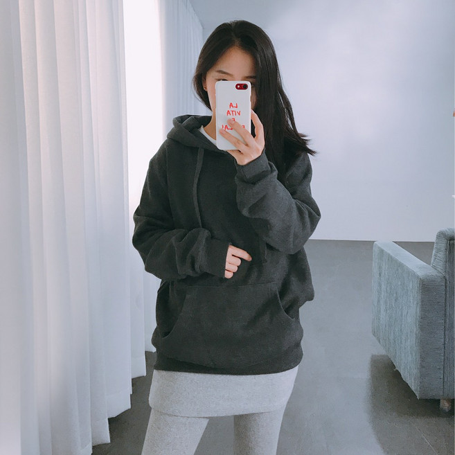 코코블린 뽀송 기모 무지 후드티 빅사이즈 티셔츠 S~3XL