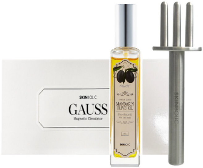 스킨볼릭 자기장 마사지 가우스 GAUSS + 만다린 오일 증정 연예인 괄사 (통증 순환 피부 바디 사용 가능)