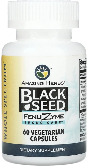 프리미엄상품 Amazing Herbs 블랙 시드 베지 캡슐 60정 부모님챙기세요, 1개 - 쿠팡