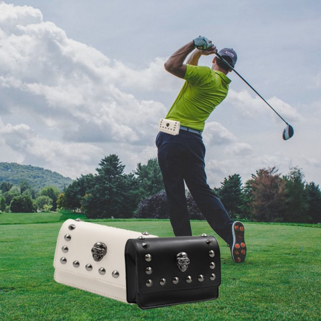 파세이브 골프거리측정기 벨트파우치 착붙 거리측정기케이스, 스컬-화이트, 상세페이지 참조