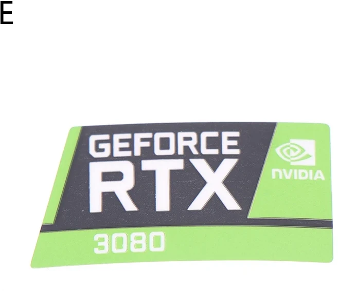 NVIDIA 호환 그래픽카드 3090TI 노트북 스티커 3080TI 데스크탑 RTX 라벨, E, 1개, 상세설명참조