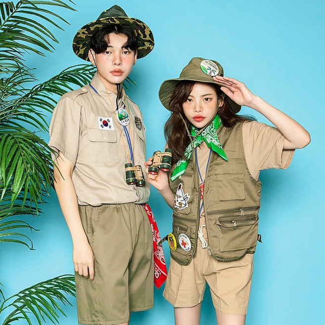 반티매니아 BTM 사파리세트 코스프레 졸업사진 남방 스카우트 탐험복