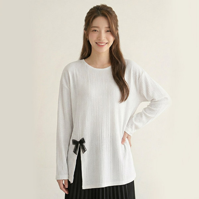 드마엘 로시 글리터 리본 루즈핏 여성 티셔츠(3color)+델로나