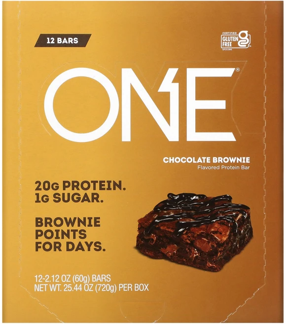 One Brands ONE Bar 초콜릿 브라우니 12개입 각 60g(2.12oz) 1팩, 12개 - 쿠팡