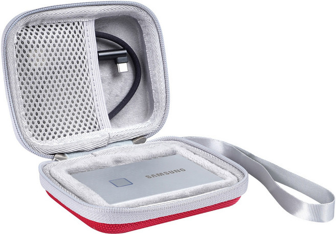 삼성 SSD T7 Touch 전용 하드쉘 EVA 케이스, RED, 1개